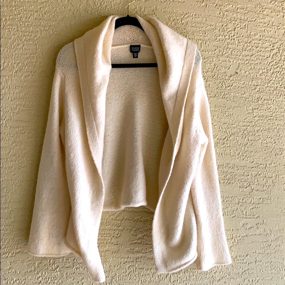 Eileen Fisher Italian Wool hooded Cardigan